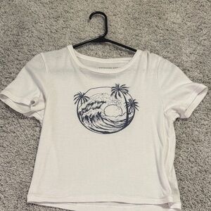 American Eagle Outfitters Cream Tee